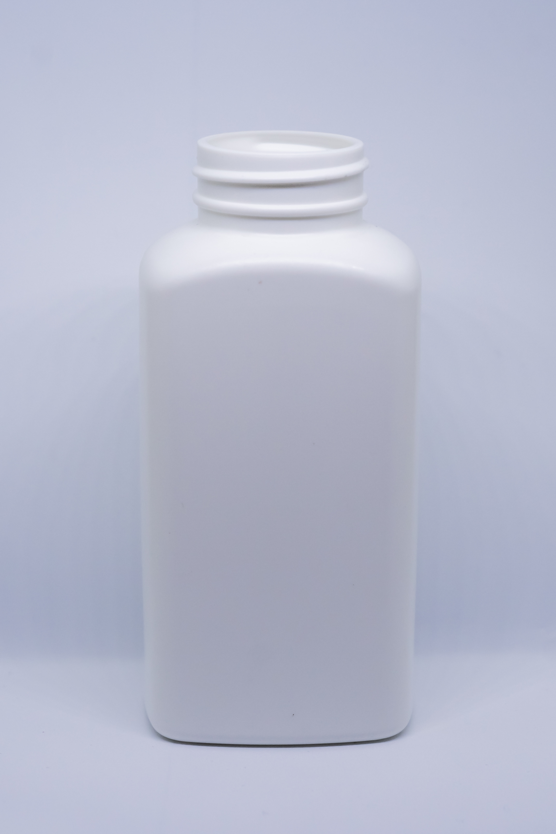 בקבוק מלבני 250 מ"ל HDPE פייה 38 מ"מ לבן