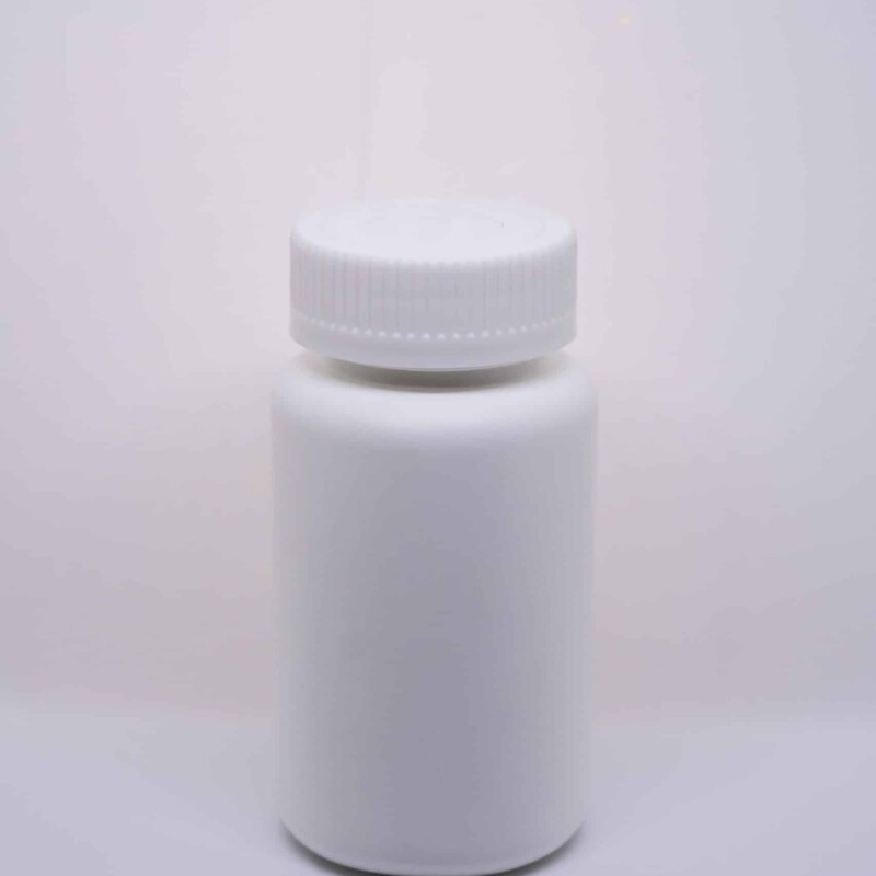 צנצנת עגולה 100 מ"ל HDPE,פייה 38 מ"מ לבן