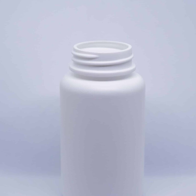 צנצנת עגולה 150 מ"ל HDPE,פייה 38 מ"מ לבן